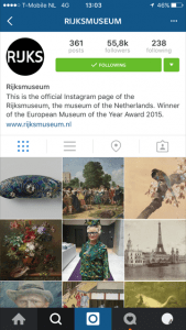 10 grootste musea op instagram - Rijksmuseum